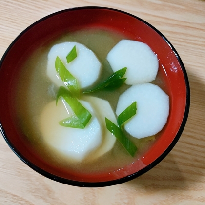 長ネギと里芋の味噌汁