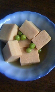 高野豆腐＆グリーンピース煮