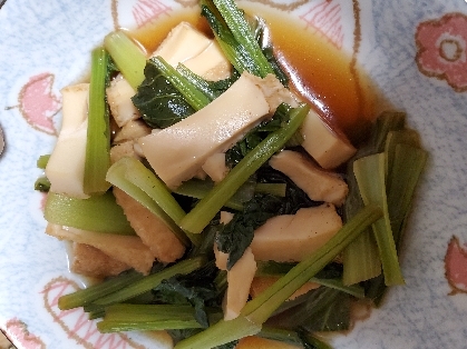 ほっとする味♪小松菜と厚揚げの煮物