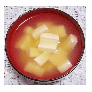 木綿豆腐の味噌汁
