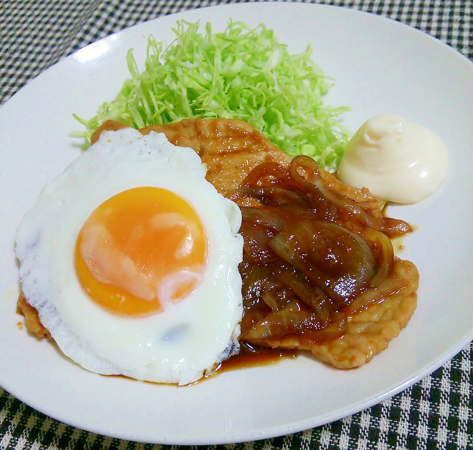 目玉付き☆豚のしょうが焼き