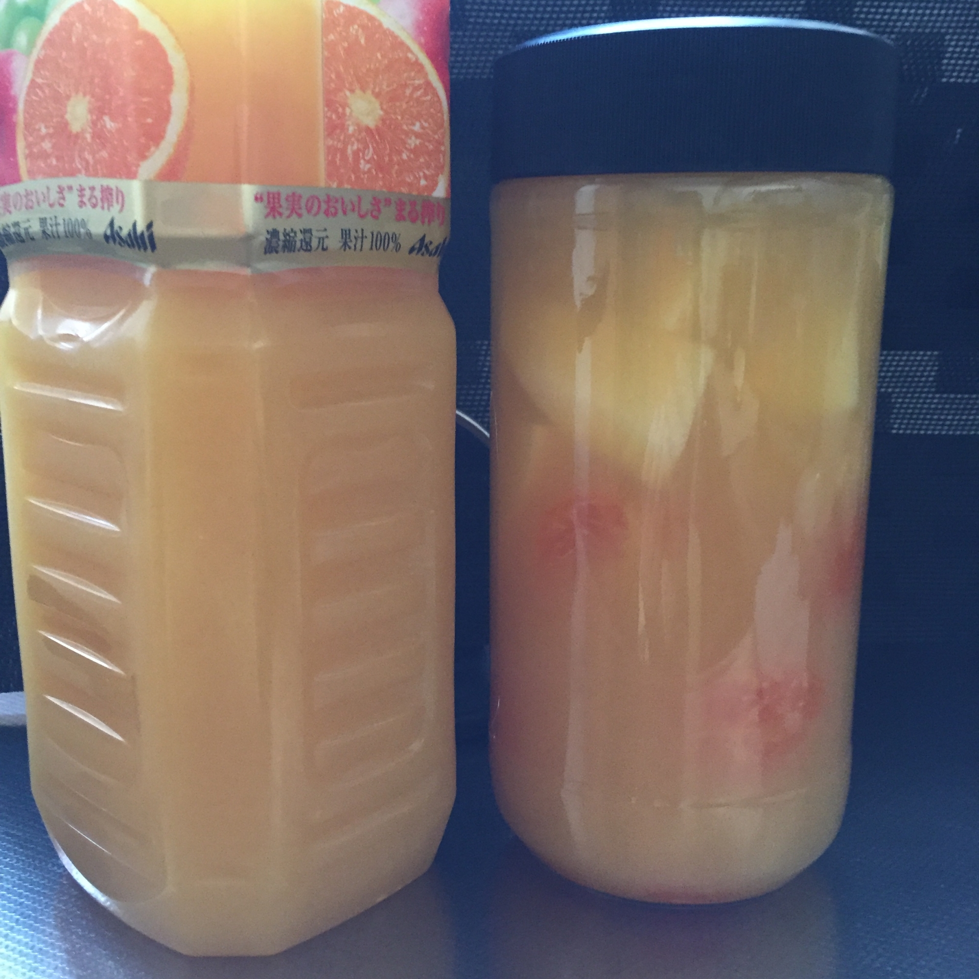 蜜柑と林檎のオレンジジュース漬け