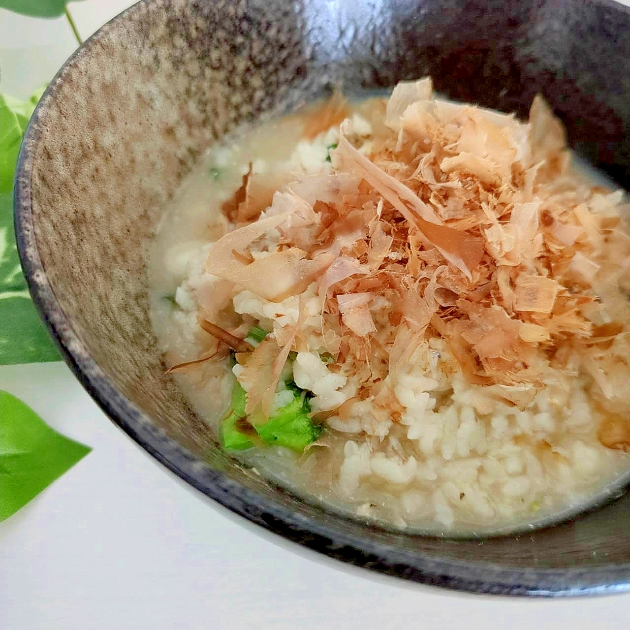 鯖缶とブロッコリーの和風雑炊