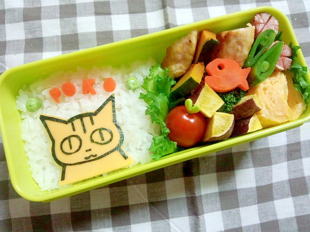 簡単キャラ弁☆ポ子（くるねこ）のお弁当♪