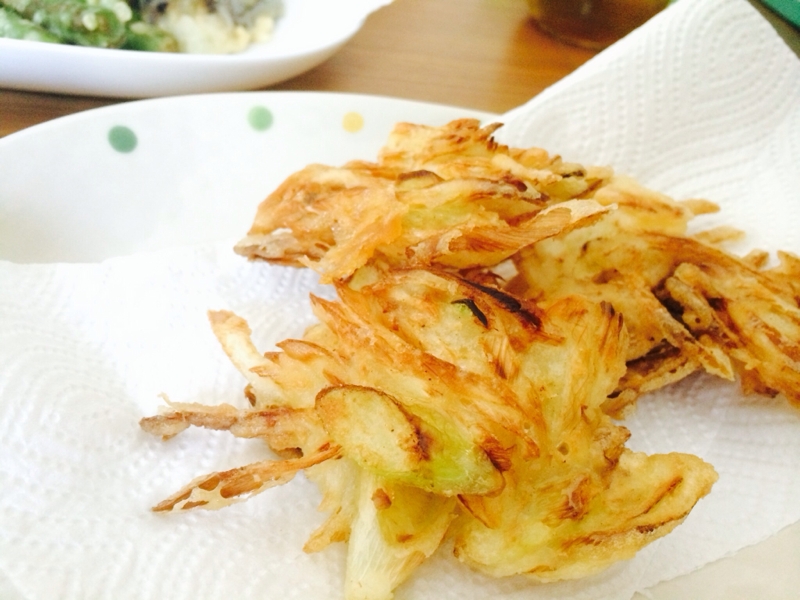 甘いです！ネギのかき揚げ