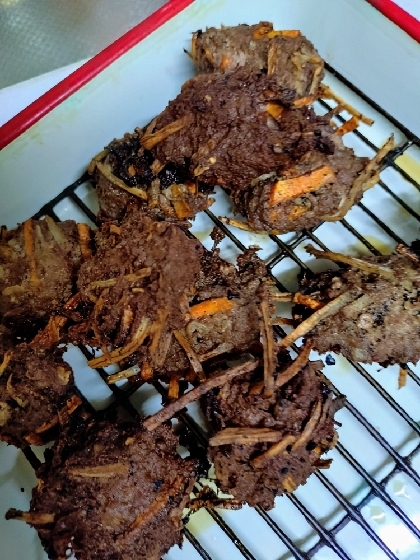 鶏ひき肉とごぼうのつくね揚げ