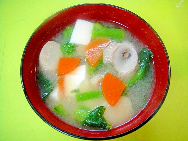 豆腐とエリンギ菜の花の味噌汁 レシピ 作り方 By Mint74 楽天レシピ