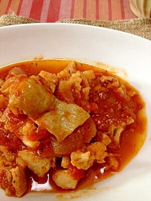 美肌レシピ♪ 鶏肉とカリフラワーのトマト煮込み レシピ・作り方