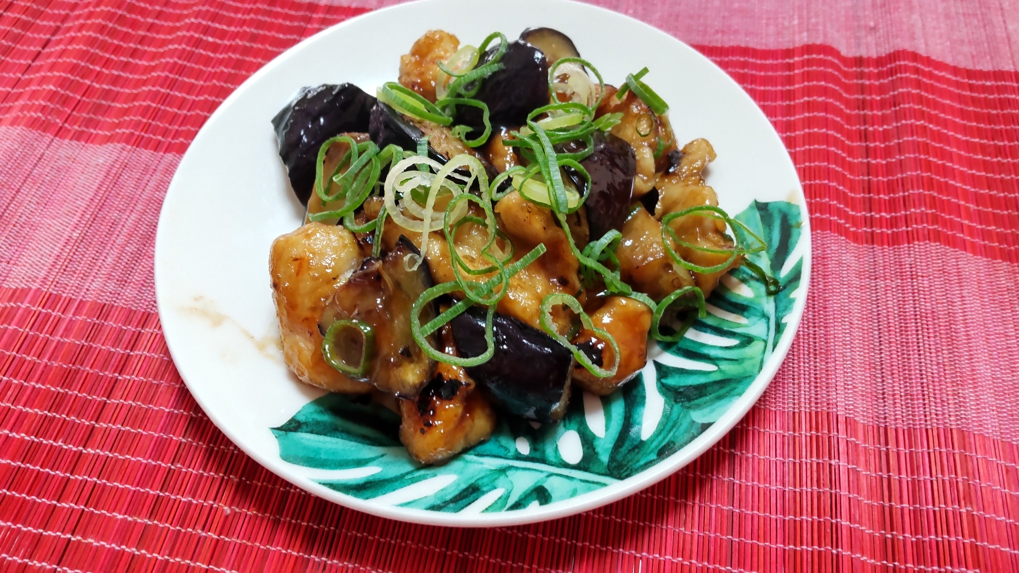 簡単！節約！鶏むね肉と茄子の甘辛炒め〜