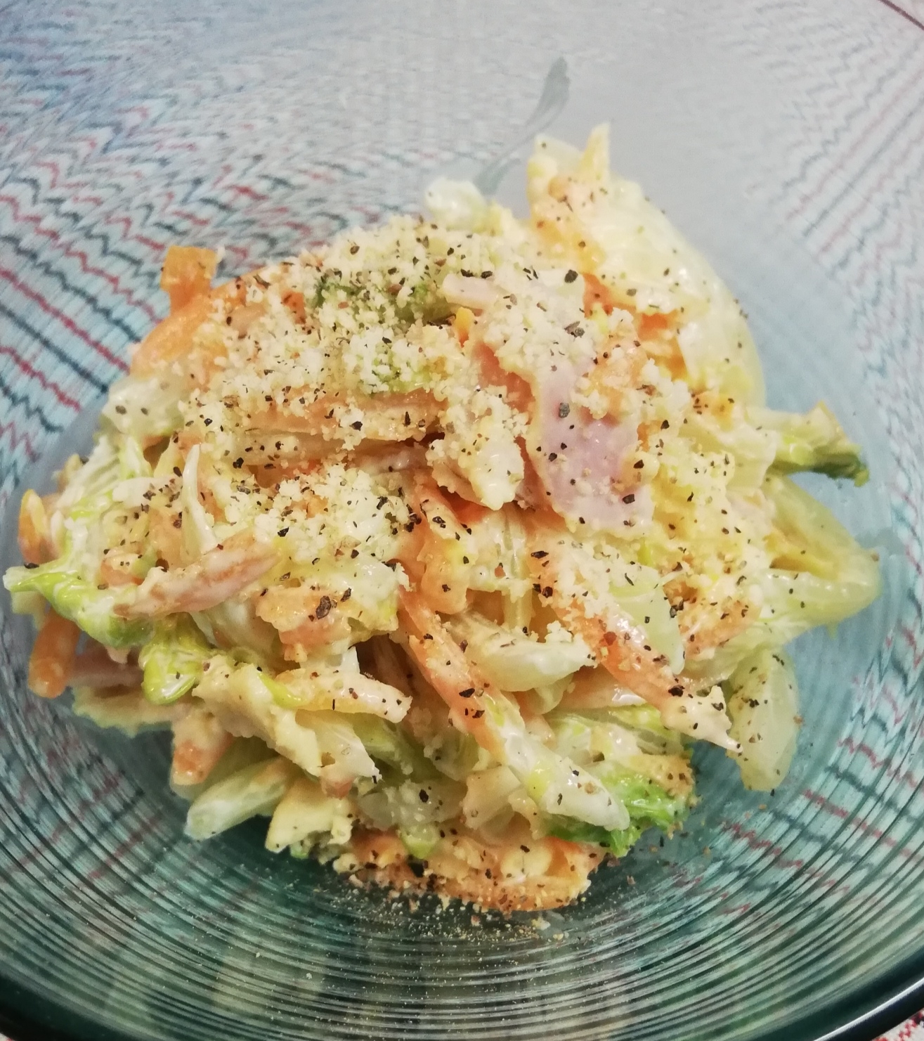 レンジde簡単☆白菜のカルボナーラ風サラダ