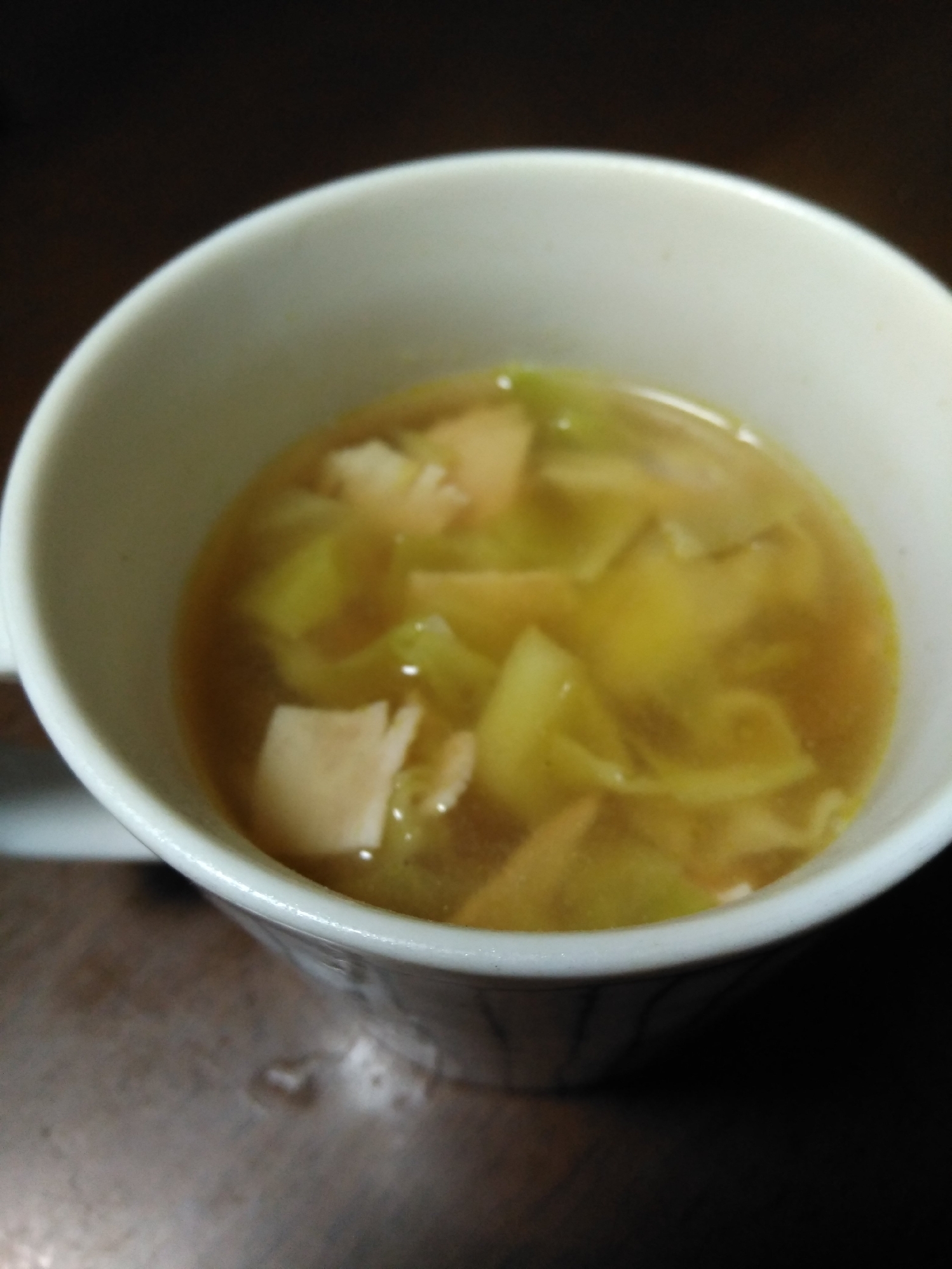 ひとりメニュー:スープ/キャベツのコンソメスープ