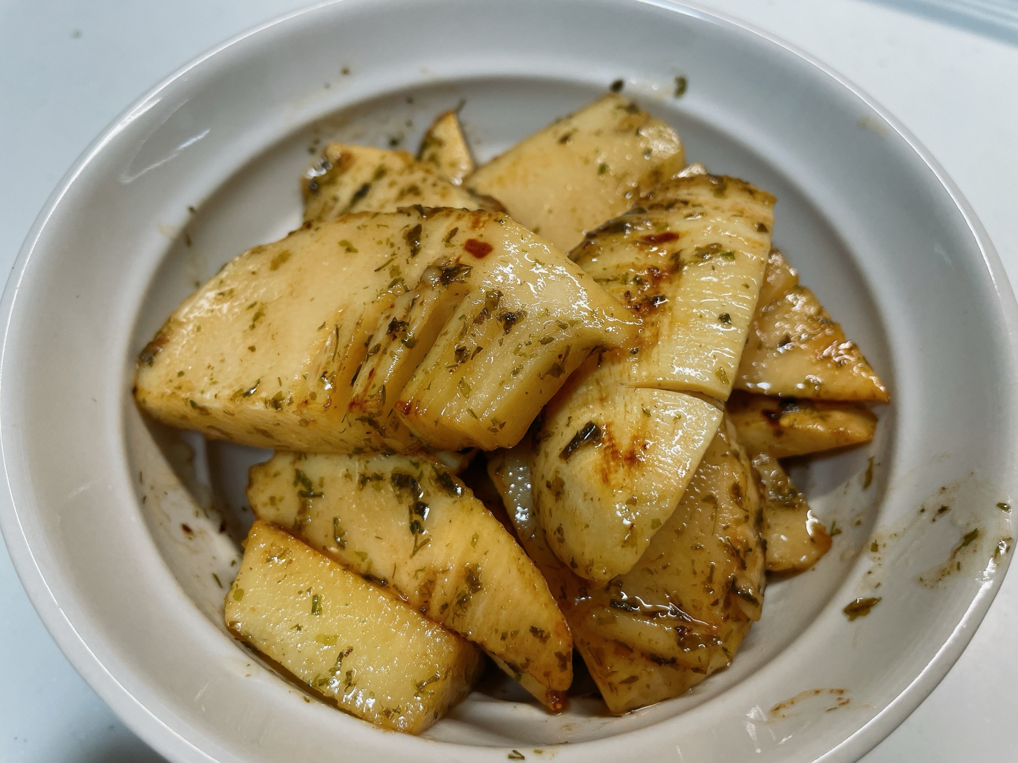 バター香る筍の青のり炒め