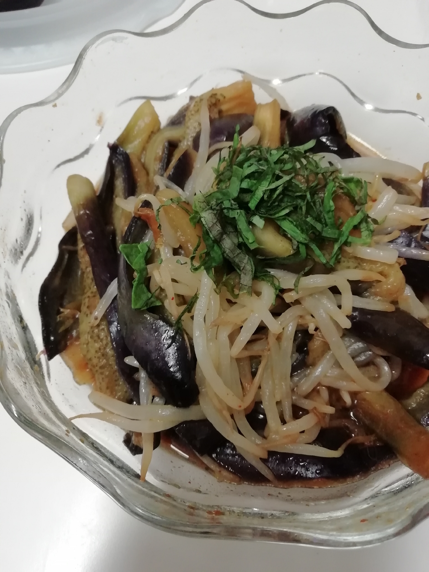 レンジで＊なすともやしのさっぱり和え