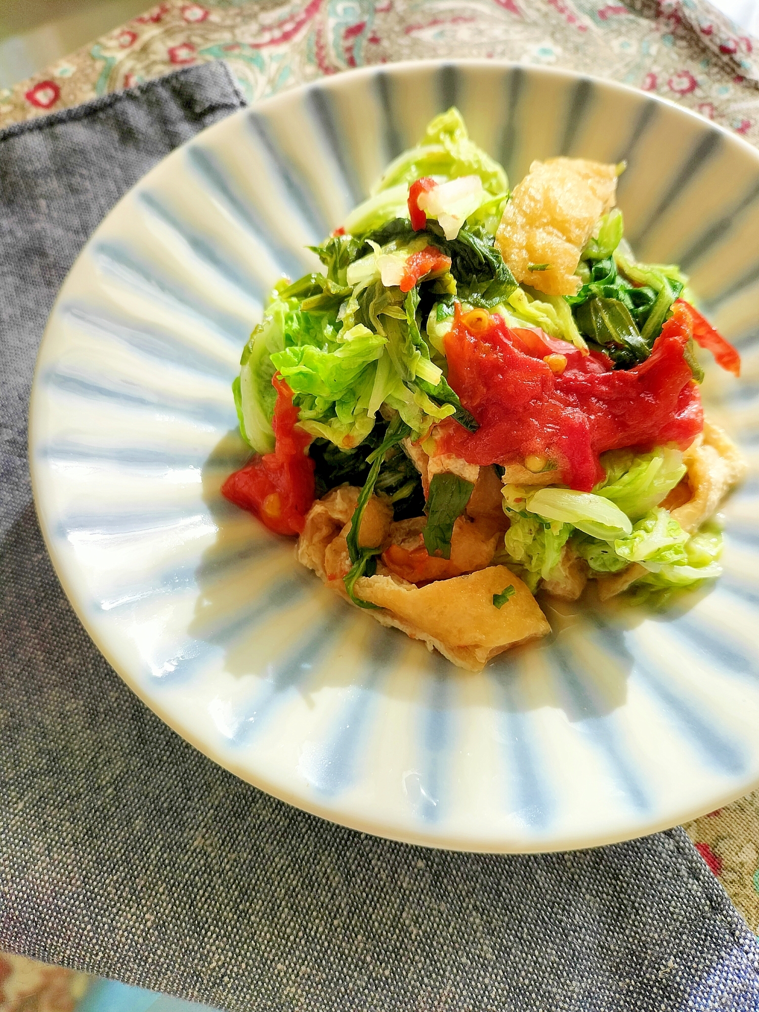 白菜と水菜のトマトびたし♪