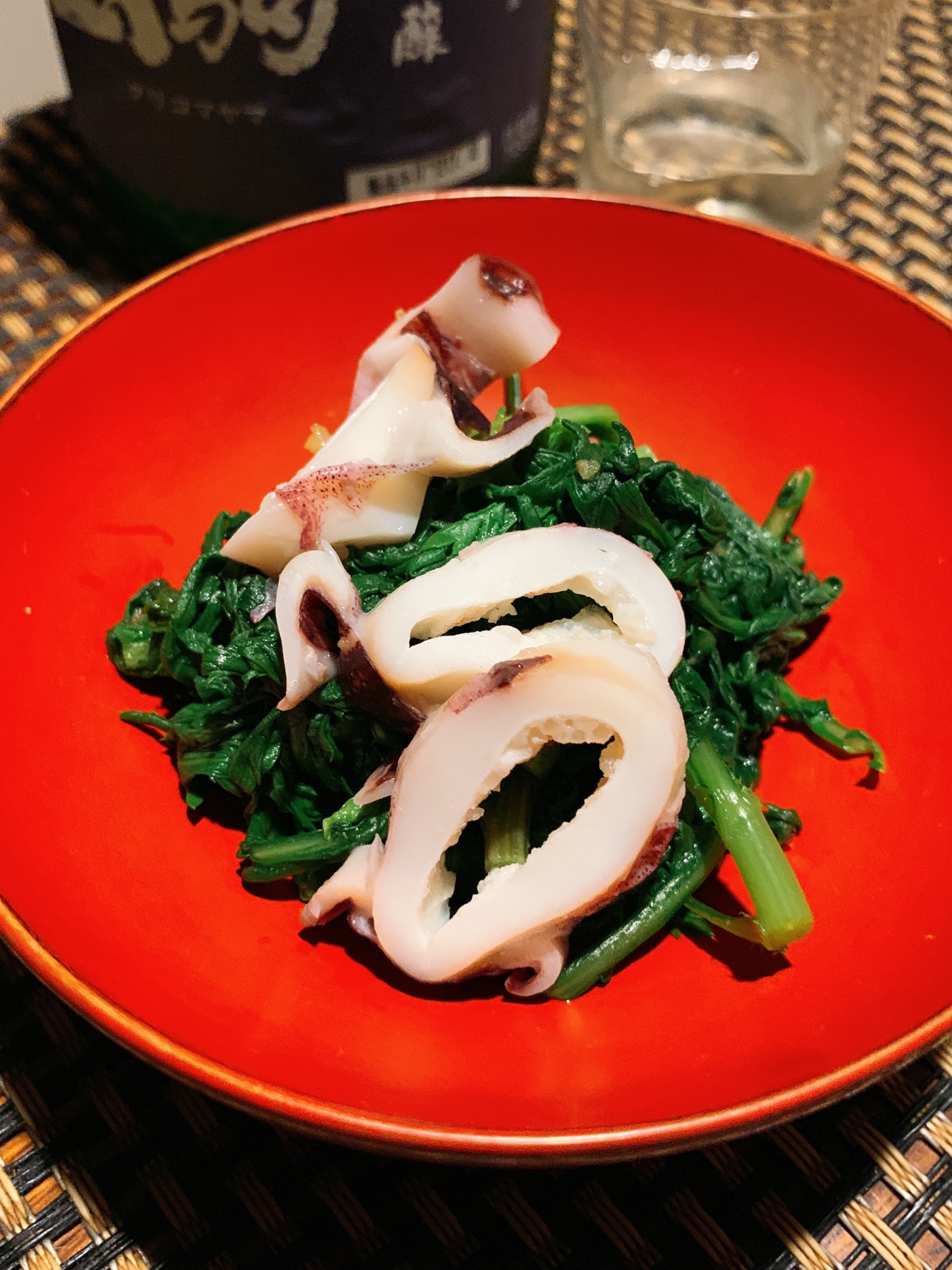 イカと春菊の柚子胡椒和え