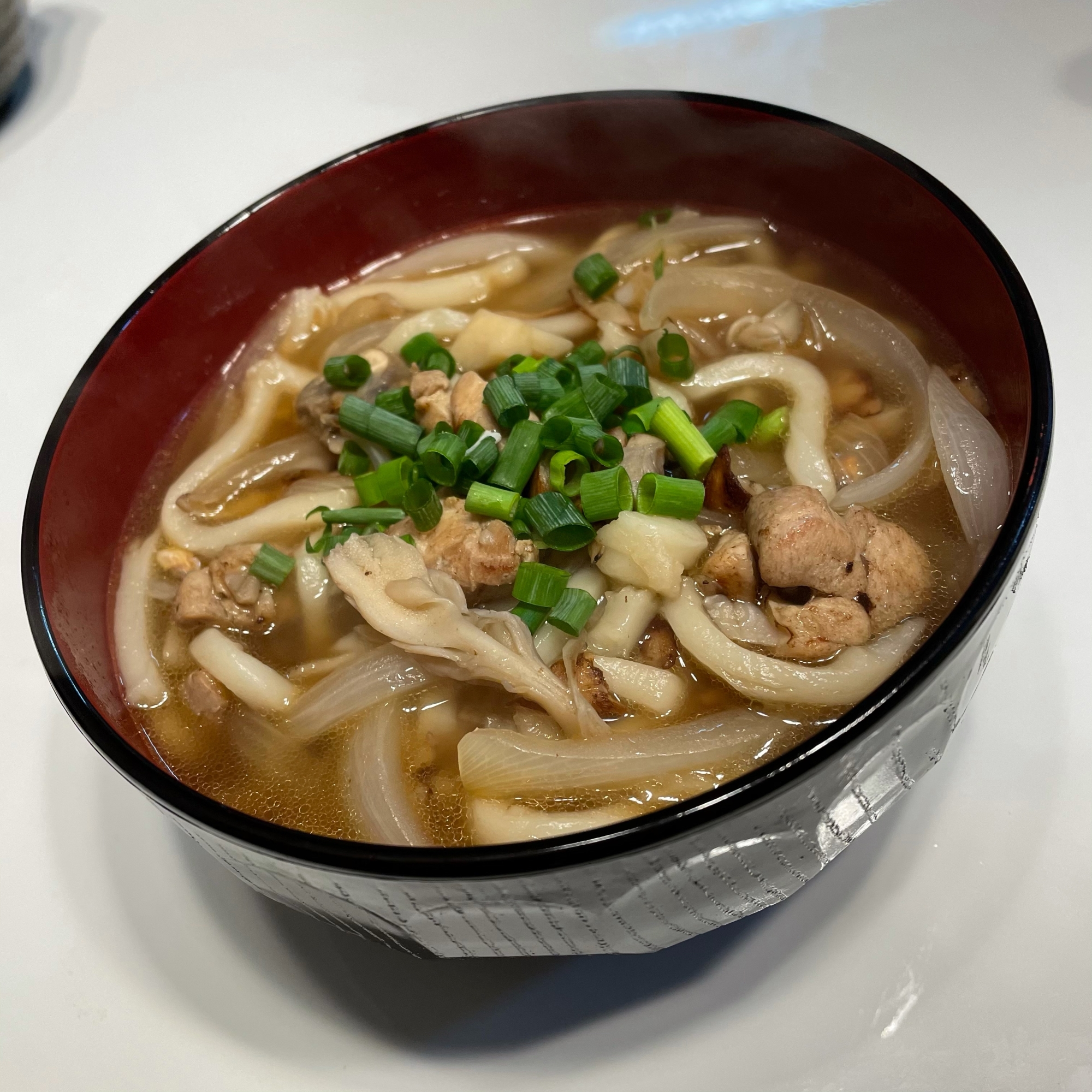 市販スープの素でちゃちゃっと舞茸うどん