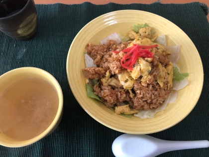 麻婆豆腐の素で味が決まりますね。
ナイス発見です