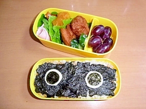 キャラ弁 くつ下にゃんこの海苔弁 レシピ 作り方 By いちごといっしょ 楽天レシピ