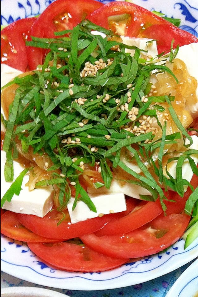 お豆腐の中華風サラダ。
