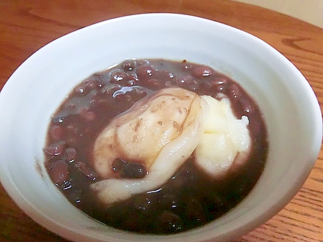 お醤油香る　甘さ控えめ　おぜんざい