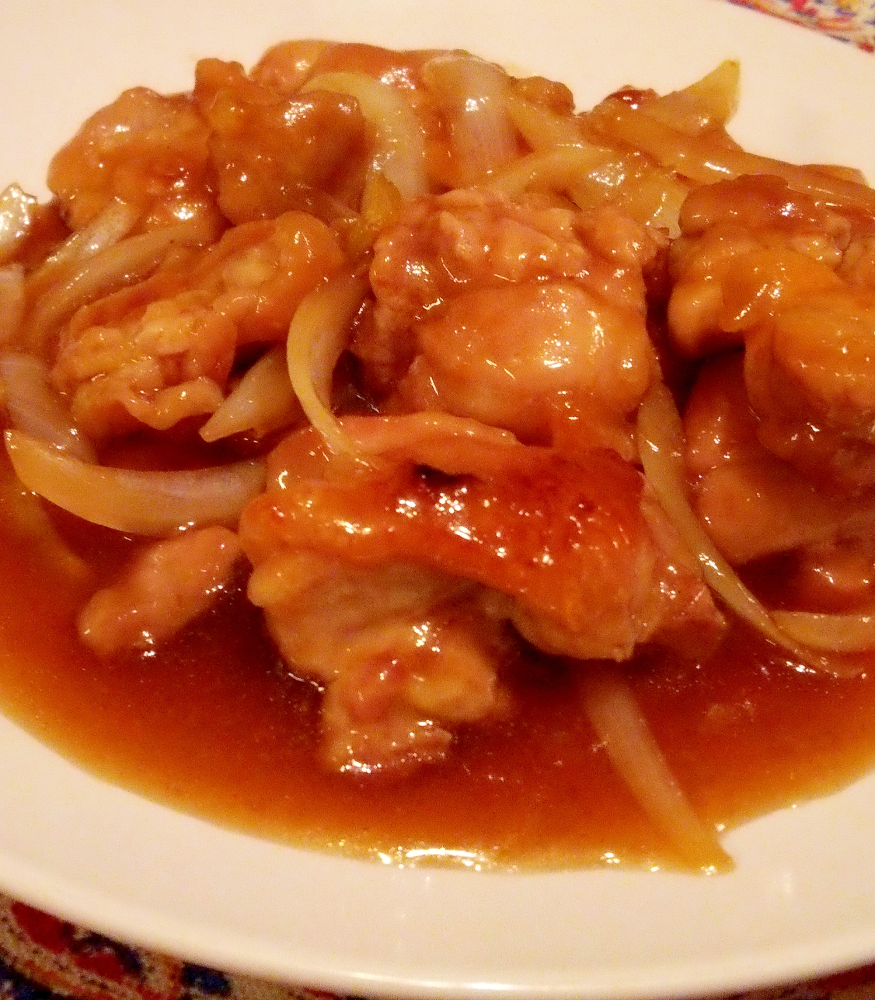 鶏モモ肉の黒酢あん掛け