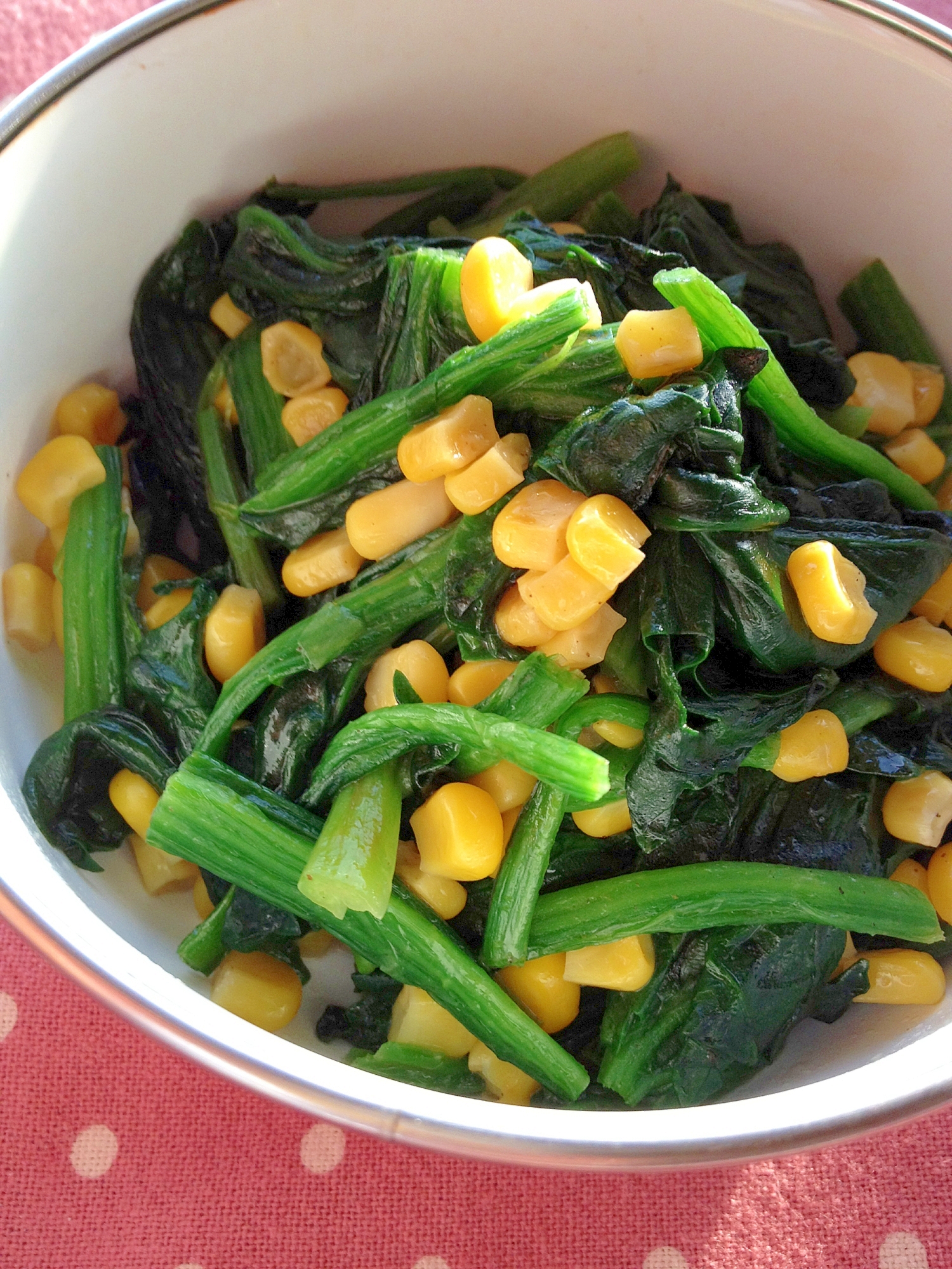 定番 ほうれん草 コーンのバターソテー レシピ 作り方 By ななじまる 楽天レシピ