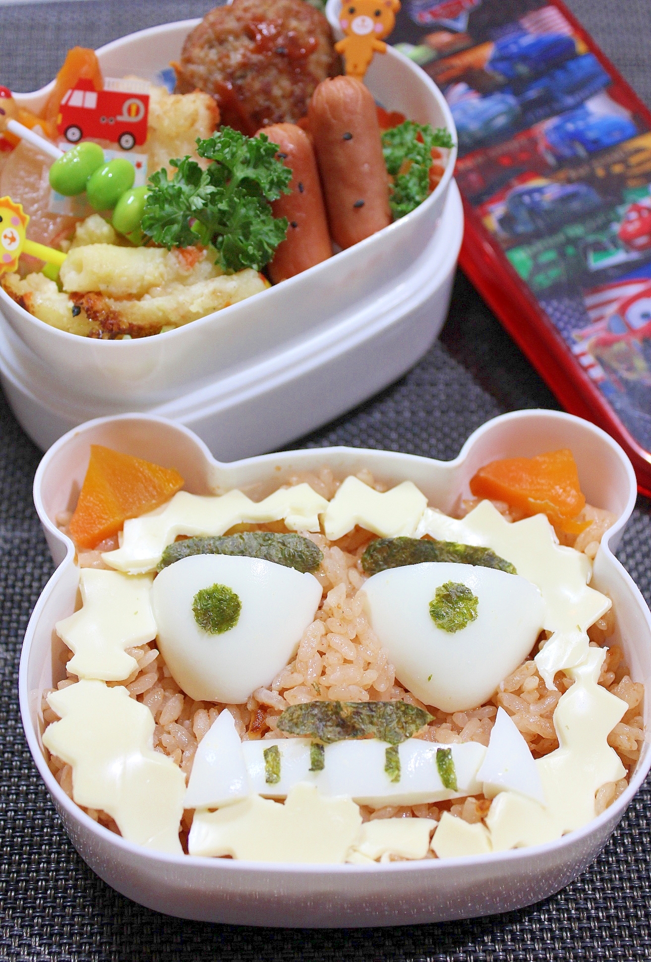 キャラ弁 節分の日に 赤鬼さん弁当 レシピ 作り方 By ラムちゃん1224 楽天レシピ キャラ弁 節分の日に 赤鬼さん弁当 レシピ 作り方 By ラムちゃん1224 楽天レシピ