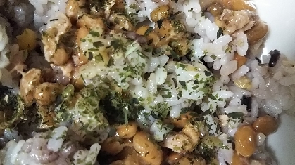 納豆あおさご飯