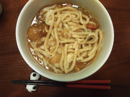 余ったカレーでカレーうどん♪