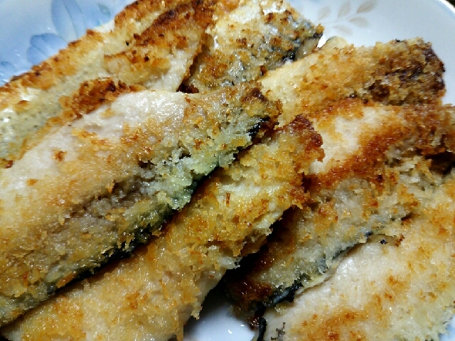 コノシロ(白身魚)のパン粉焼き