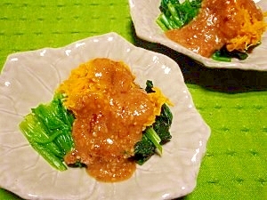 ホウレン草と菊☆ゴマ酢味噌