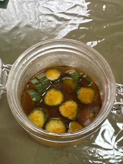 息子が一人占めしちゃうウマさ♪胡瓜のピリ辛ピクルス