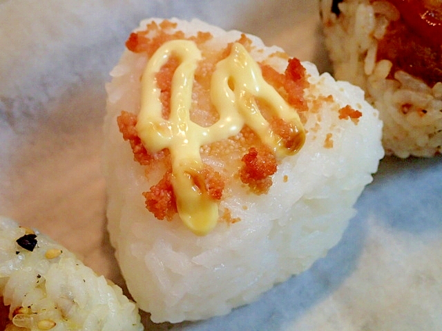 ＣＯで　辛子明太子とマーガマヨの焼きおにぎり♬