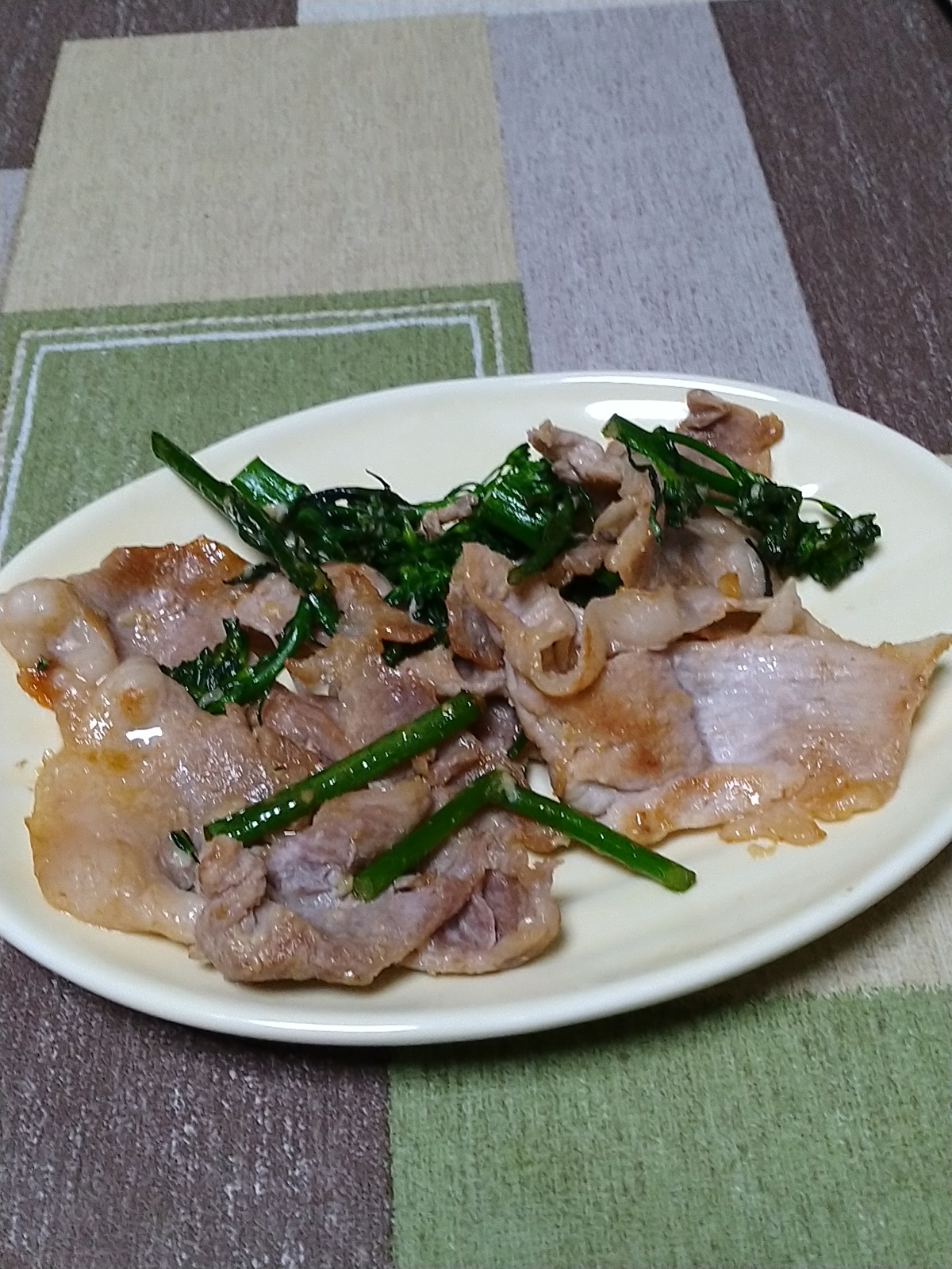 豚肉とほうれん草の塩麹焼き