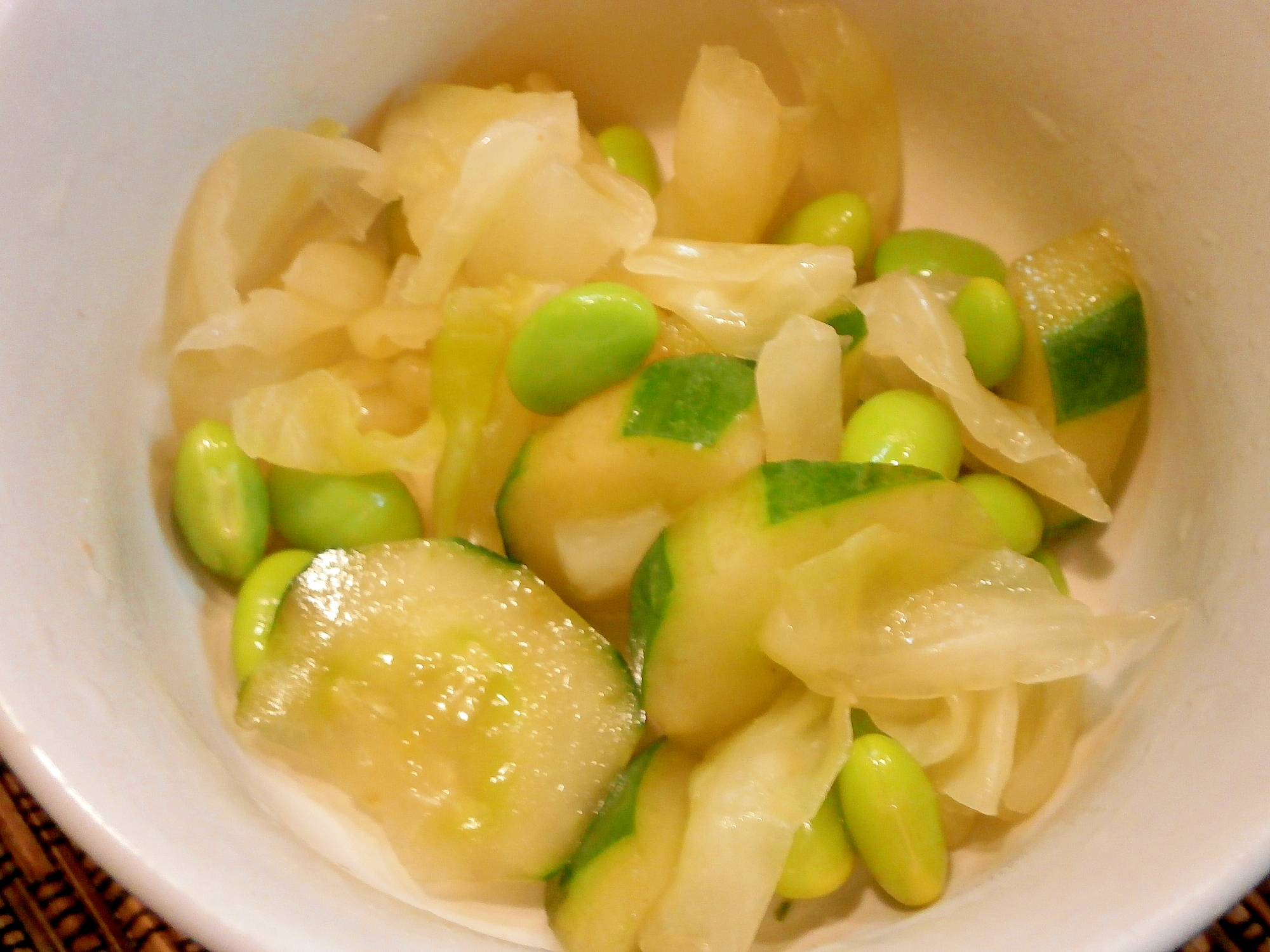 きゅうり・キャベツ・枝豆の浅漬け