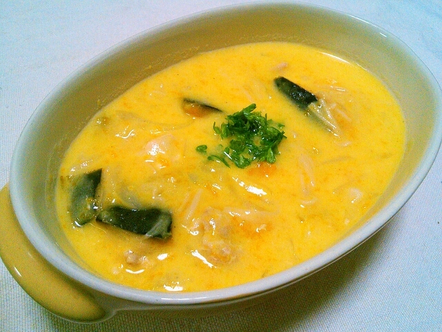 圧力鍋で簡単♪かぼちゃチキンクリームシチュー♡