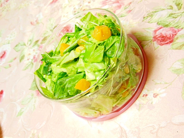 ❤キャベツと水菜と黄桃コーンのマヨネーズサラダ❤