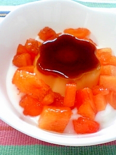 ぷっちん☆柿プリン風ヨーグルト♪