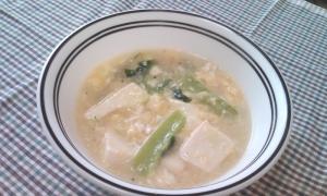 豆腐と卵のショウガスープ