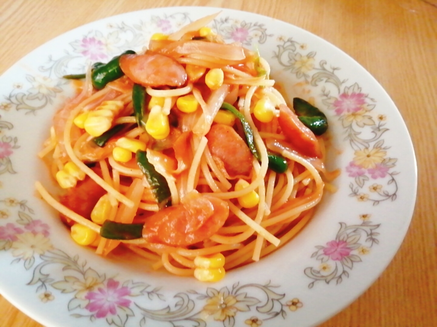 コーン入りナポリタン レシピ 作り方 By はじゃじゃ 楽天レシピ