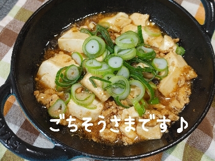 パンチの効いた✨長ネギ麻婆豆腐