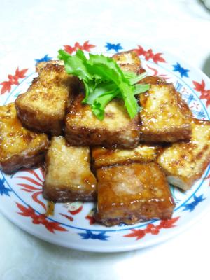厚揚げの甘辛焼き