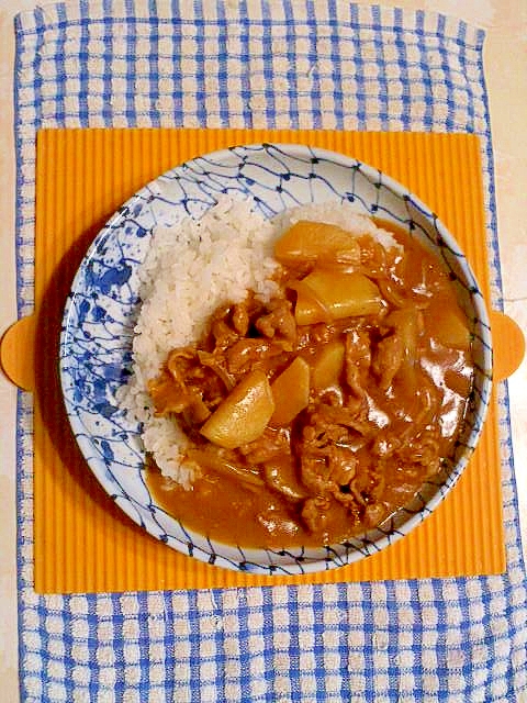 長芋と豚のカレー♪