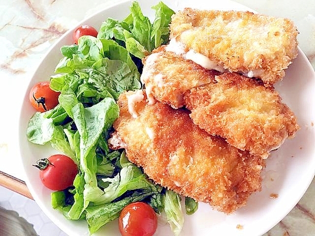 トンカツアレンジ!中からチーズがとろ~りカツ♪