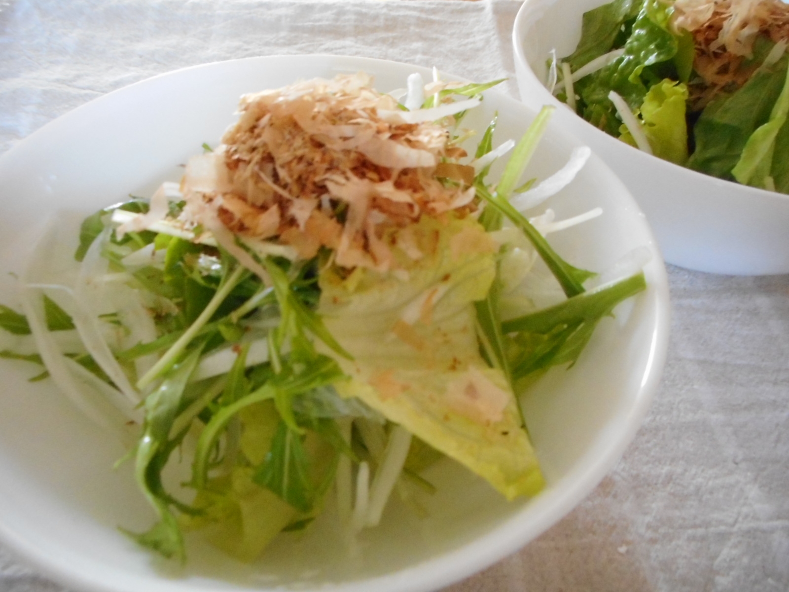 グリーンカールと水菜のおかかサラダ レシピ 作り方 By Mococo05 楽天レシピ