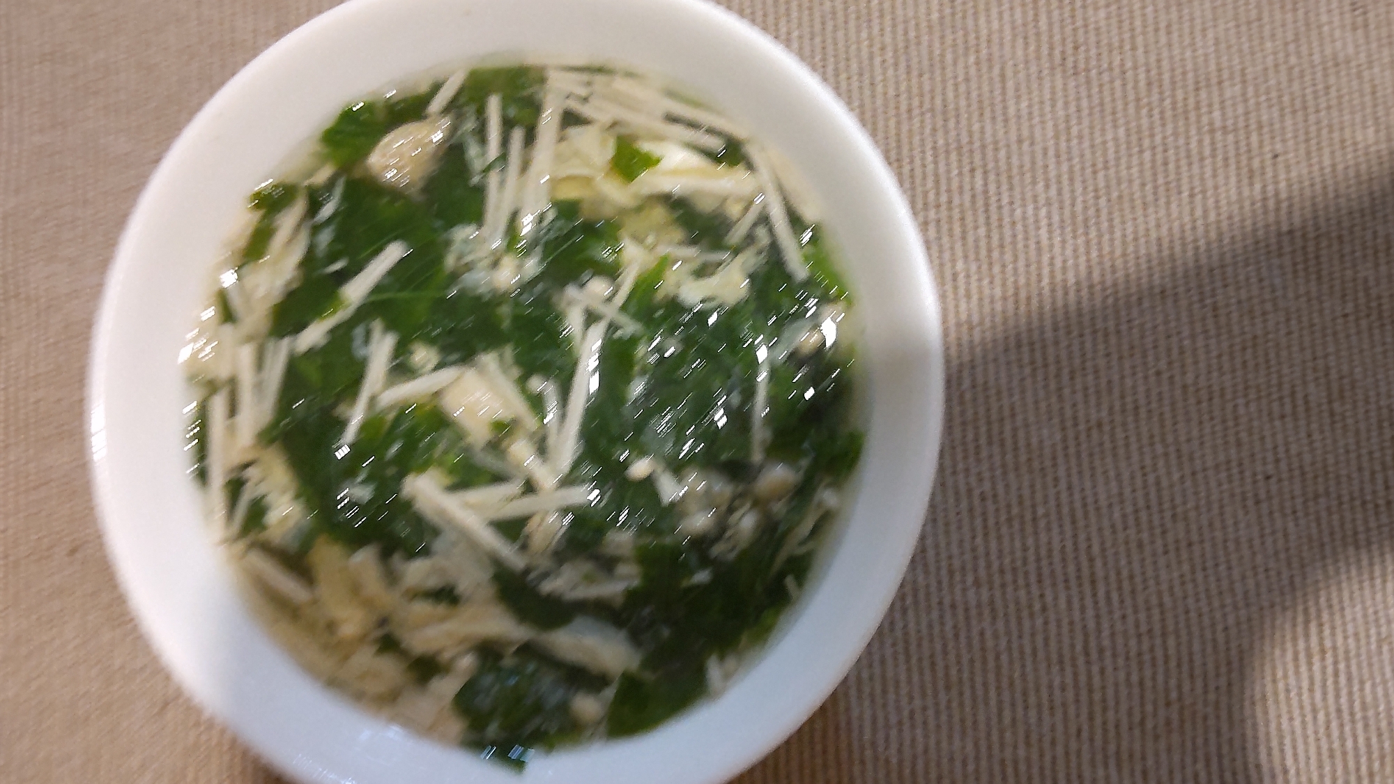 モロヘイヤえのき茸スープ