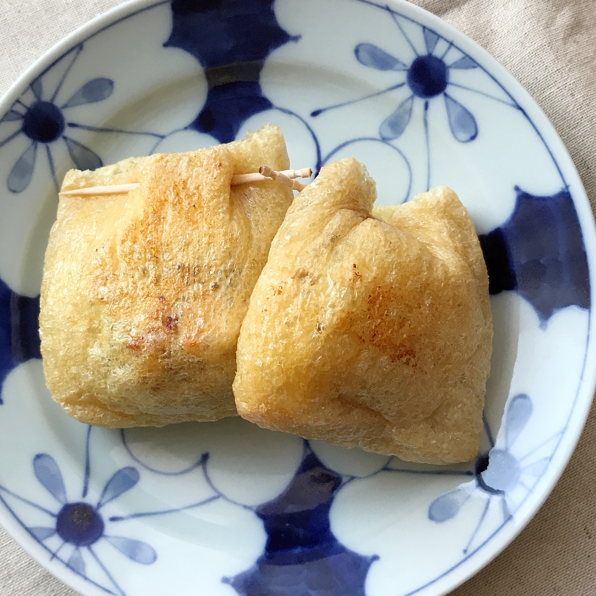 鶏肉と高野豆腐の甘辛いなり焼き