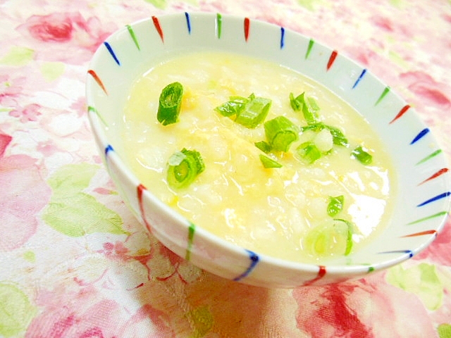 白湯スープde❤卵と生姜のお粥さん❤