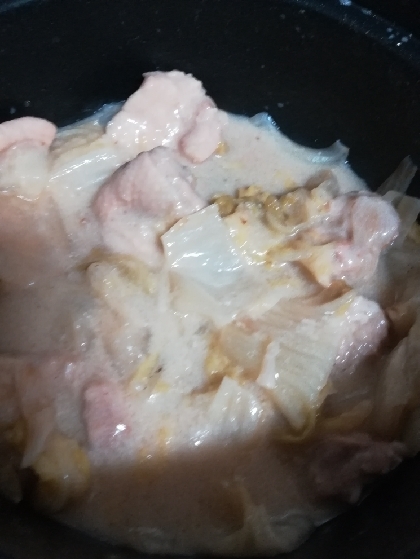 ベーコンは鶏肉で代用しました。美味しかったです♪