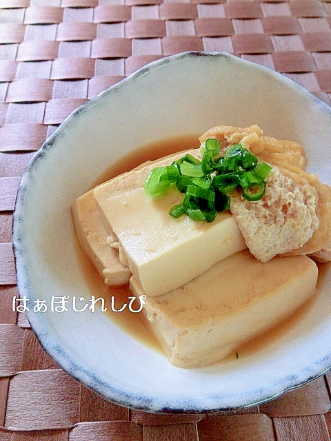 やさしいお味 豆腐と油揚げの甘辛煮 レシピ 作り方 By はぁぽじ 楽天レシピ